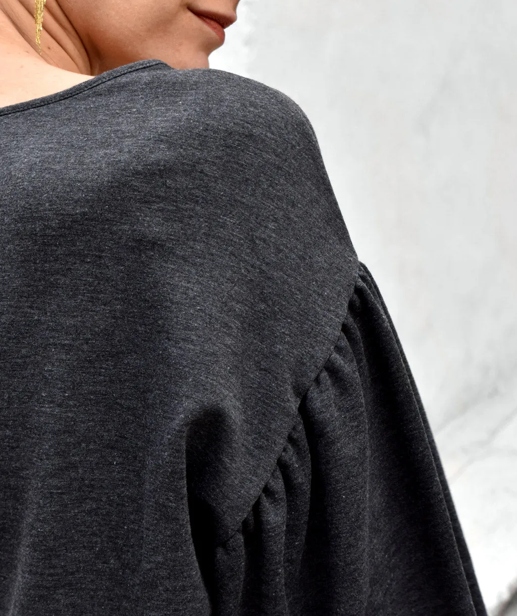 ADELA lightweight sweatshirt in Charcoal