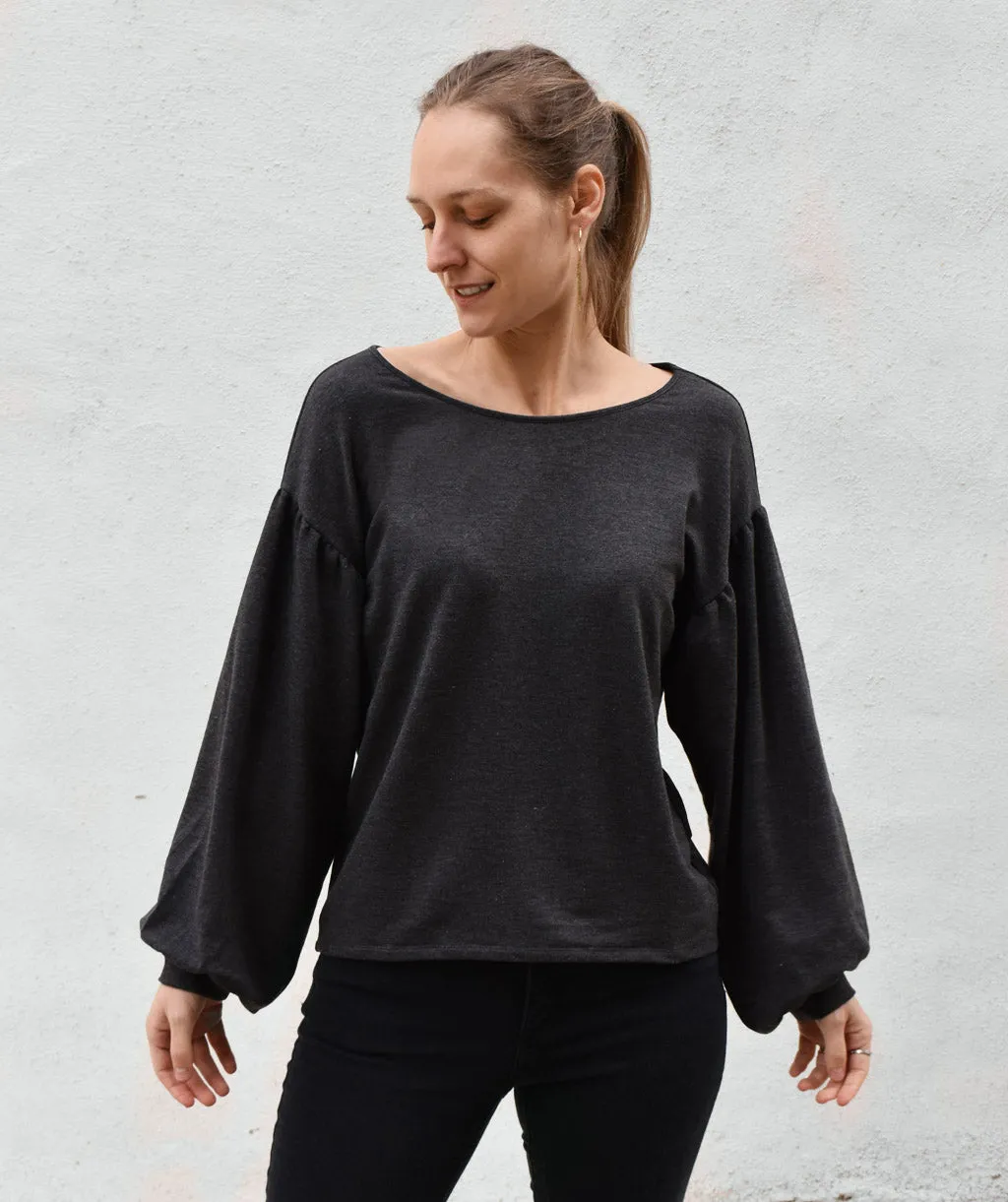 ADELA lightweight sweatshirt in Charcoal