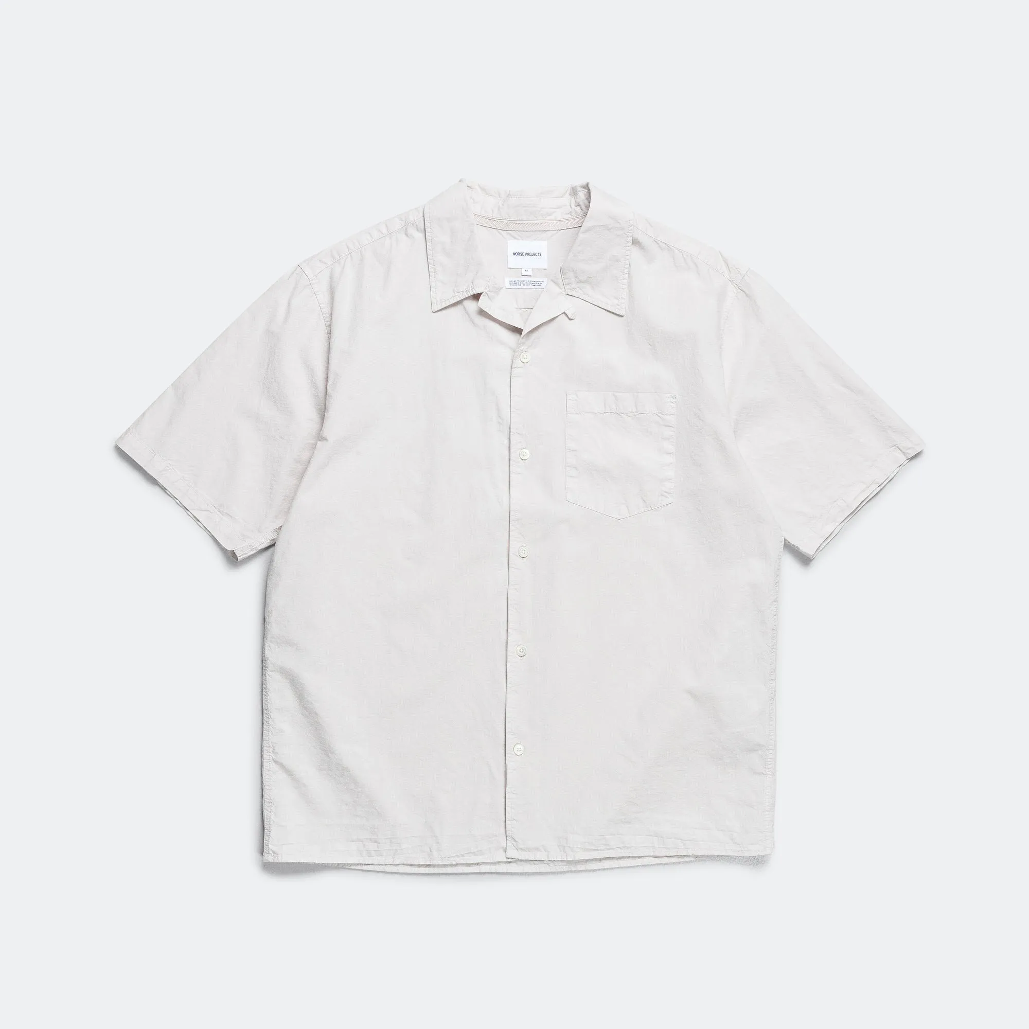 Carsten Cotton Tencel Shirt - Marble White