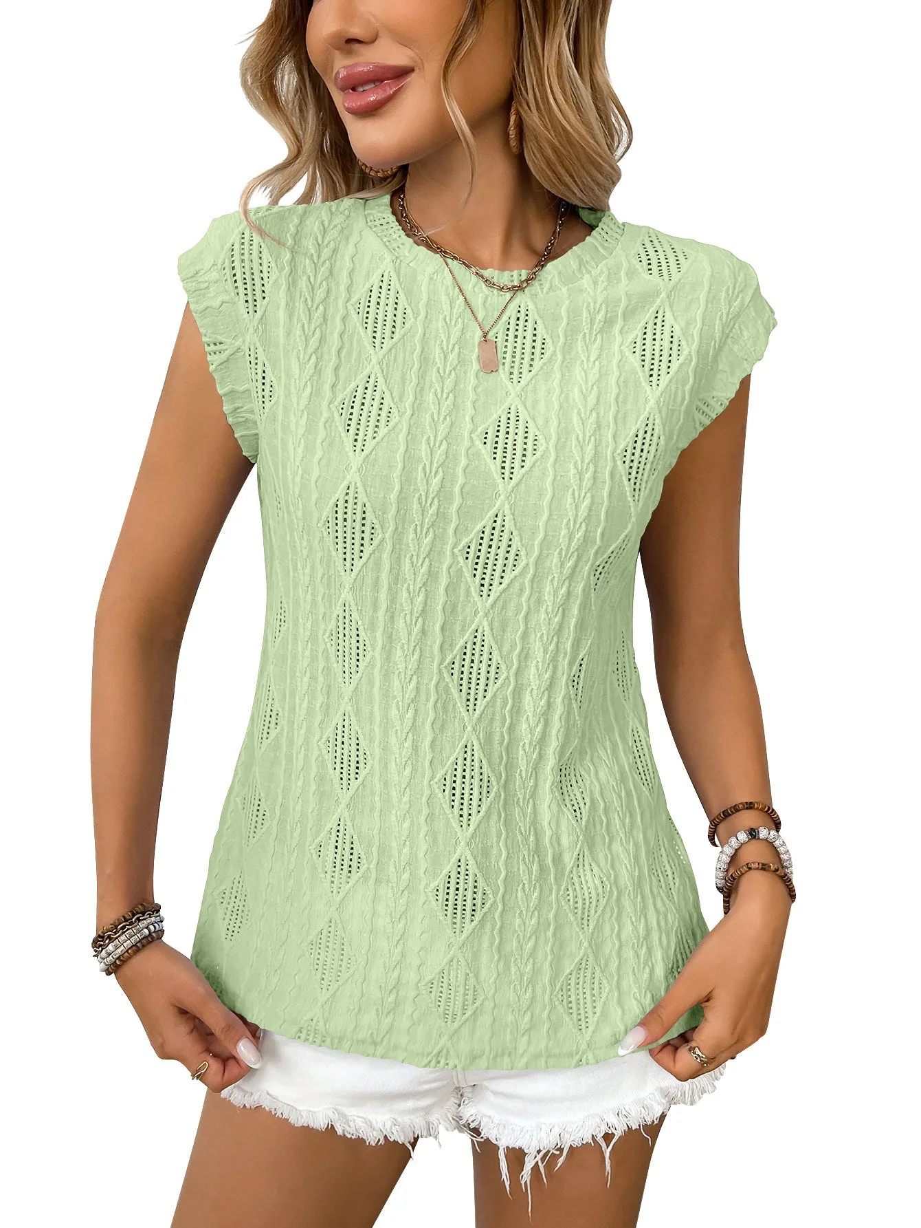 DELICE  Lightweight Knit Chic Tee