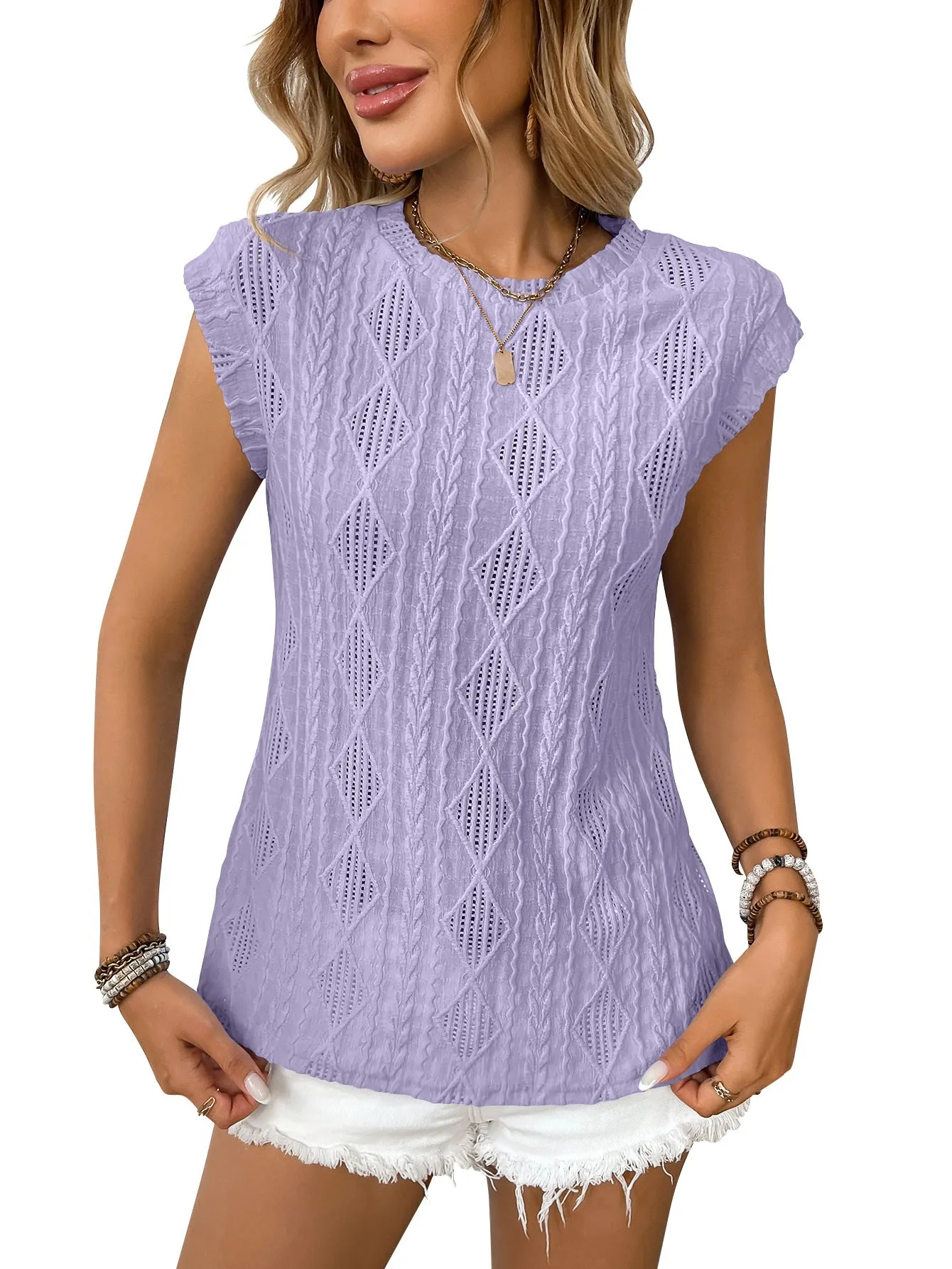 DELICE  Lightweight Knit Chic Tee