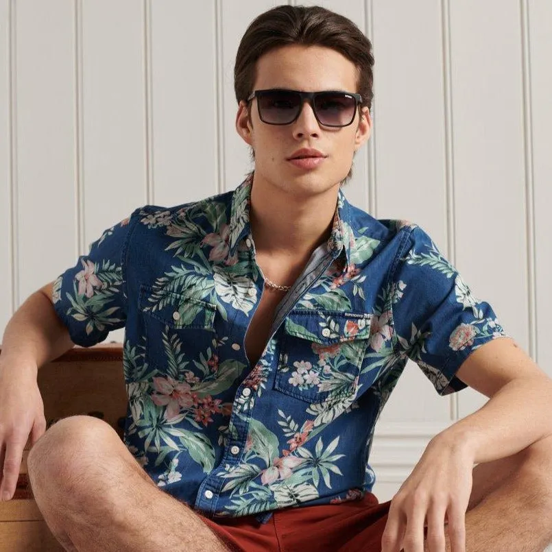 Denim Loom Shirt (Sun Faded Hawaiian)