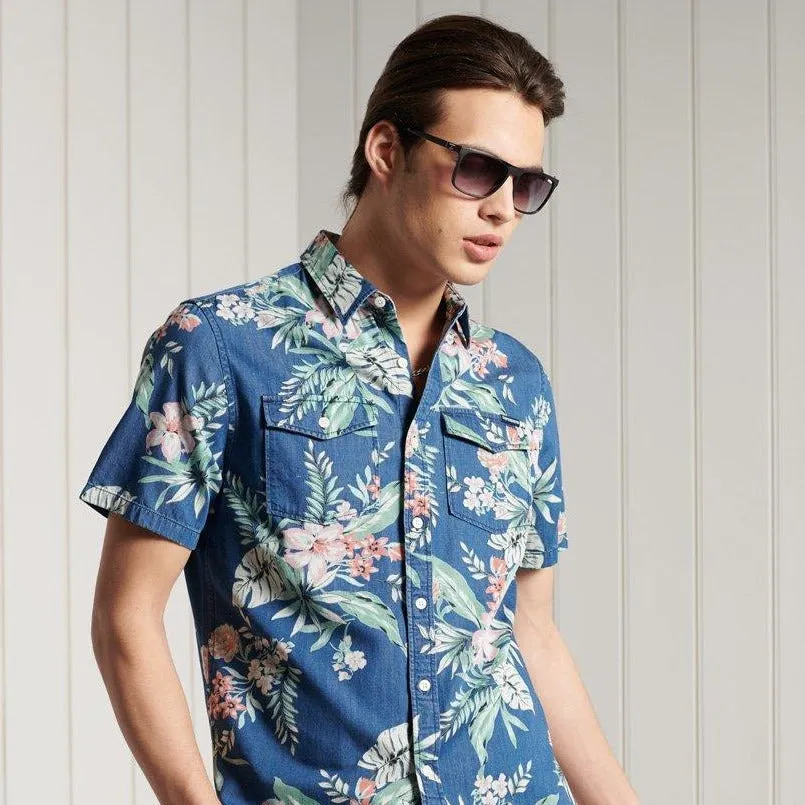 Denim Loom Shirt (Sun Faded Hawaiian)