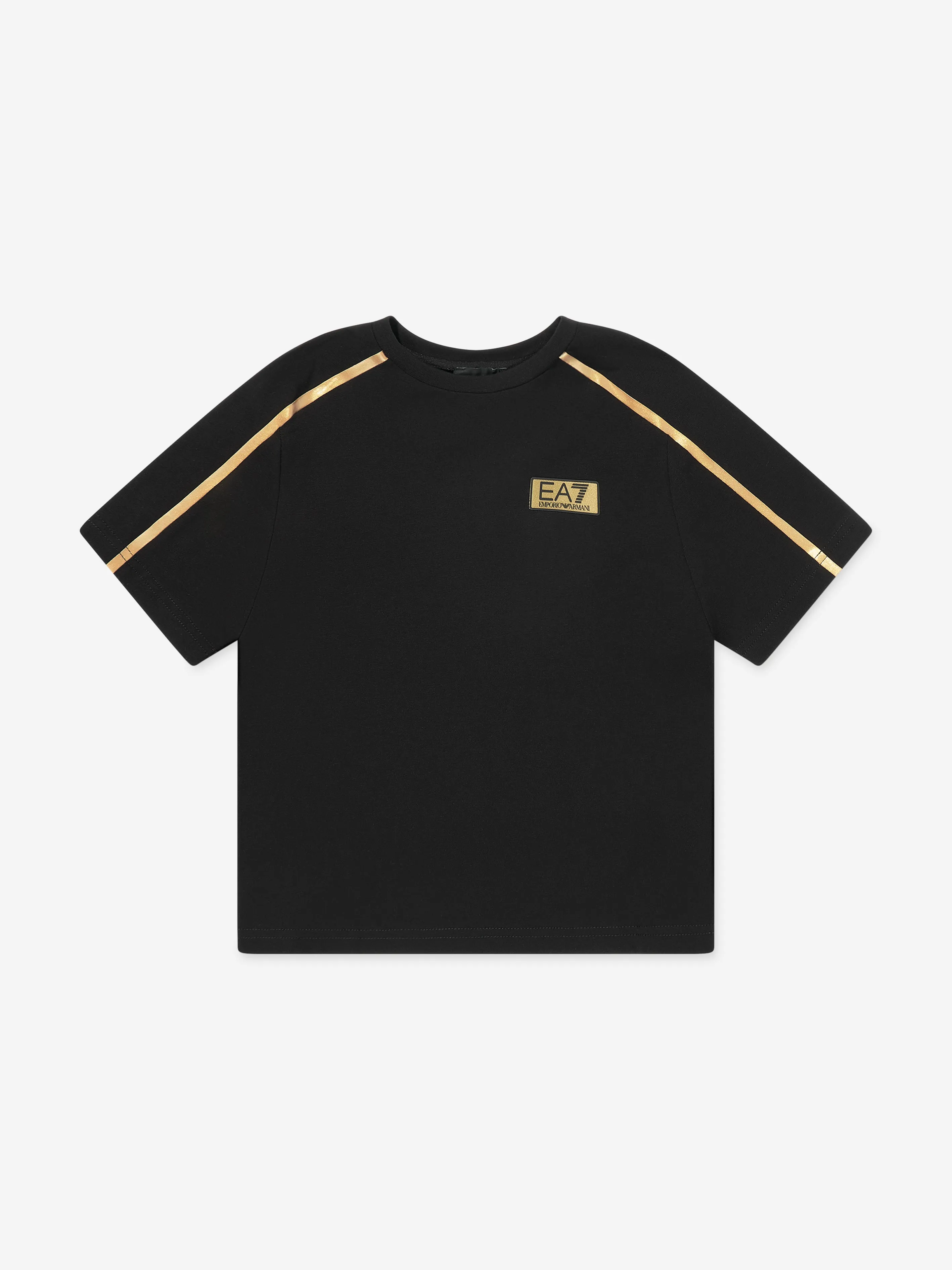 EA7 Emporio Armani Boys Gold Label Sporty T-Shirt in Black