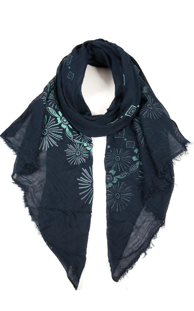 GPO549 Geometric Texture Print Scarf