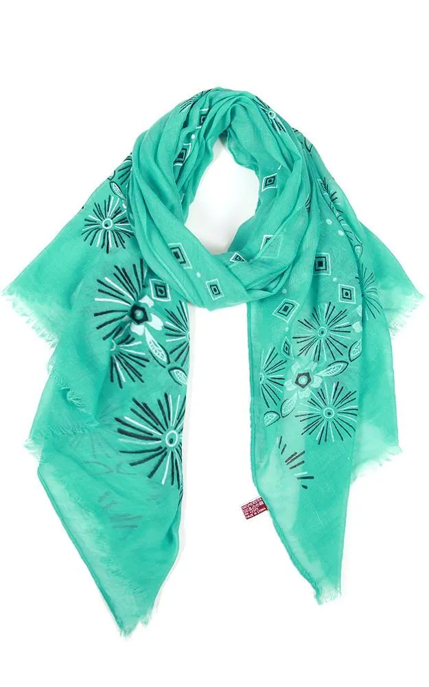 GPO549 Geometric Texture Print Scarf