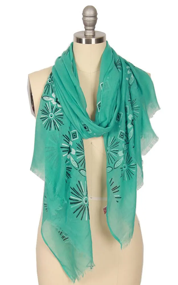 GPO549 Geometric Texture Print Scarf