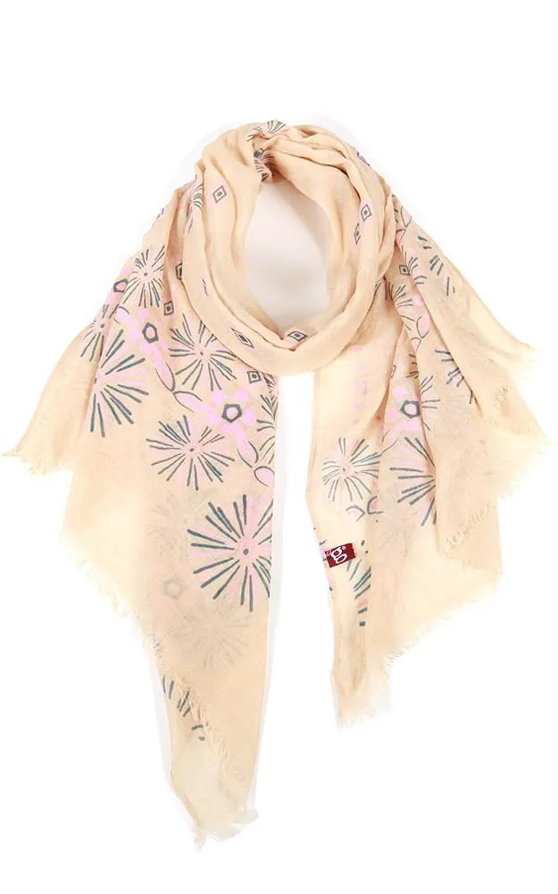 GPO549 Geometric Texture Print Scarf