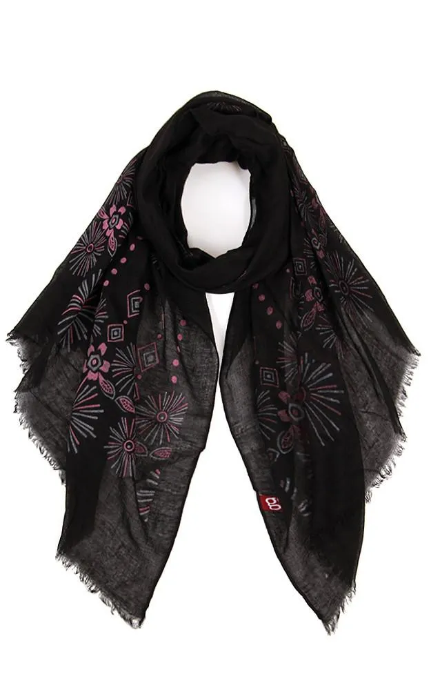 GPO549 Geometric Texture Print Scarf