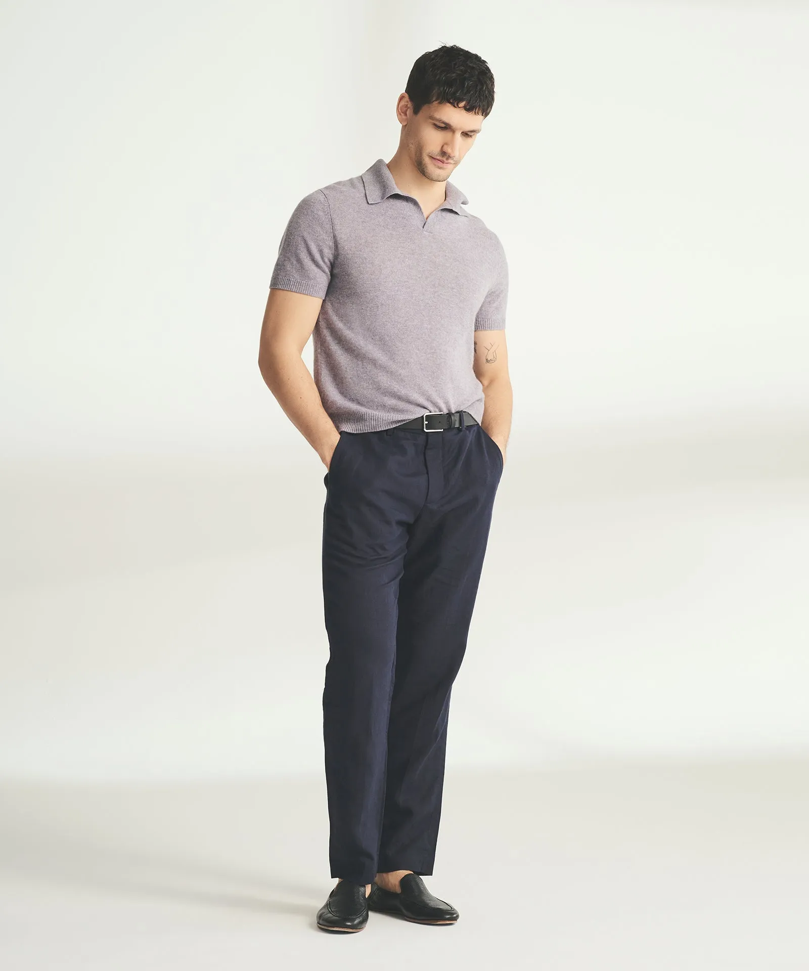 Lightweight Cashmere Short Sleeve Polo