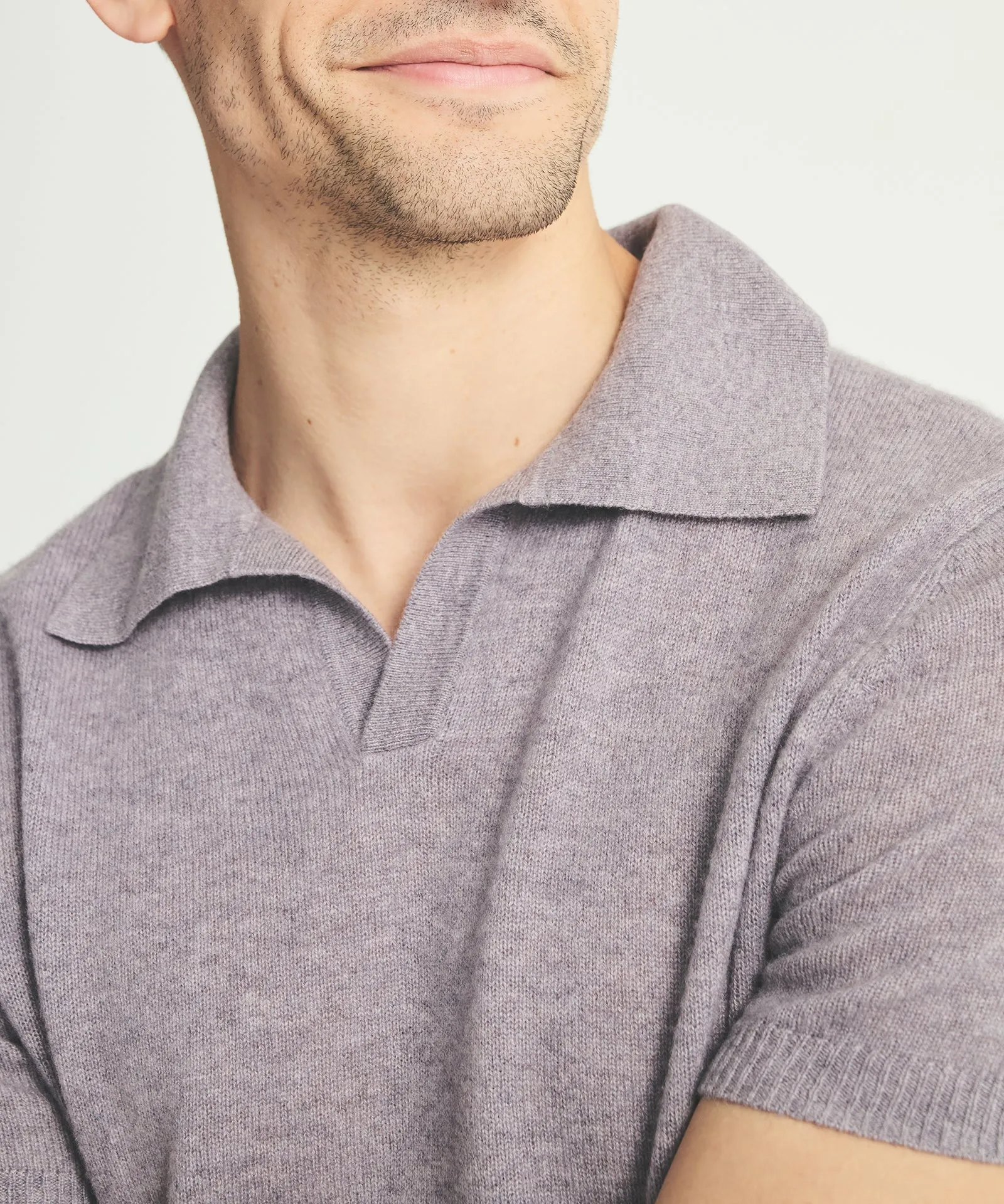 Lightweight Cashmere Short Sleeve Polo