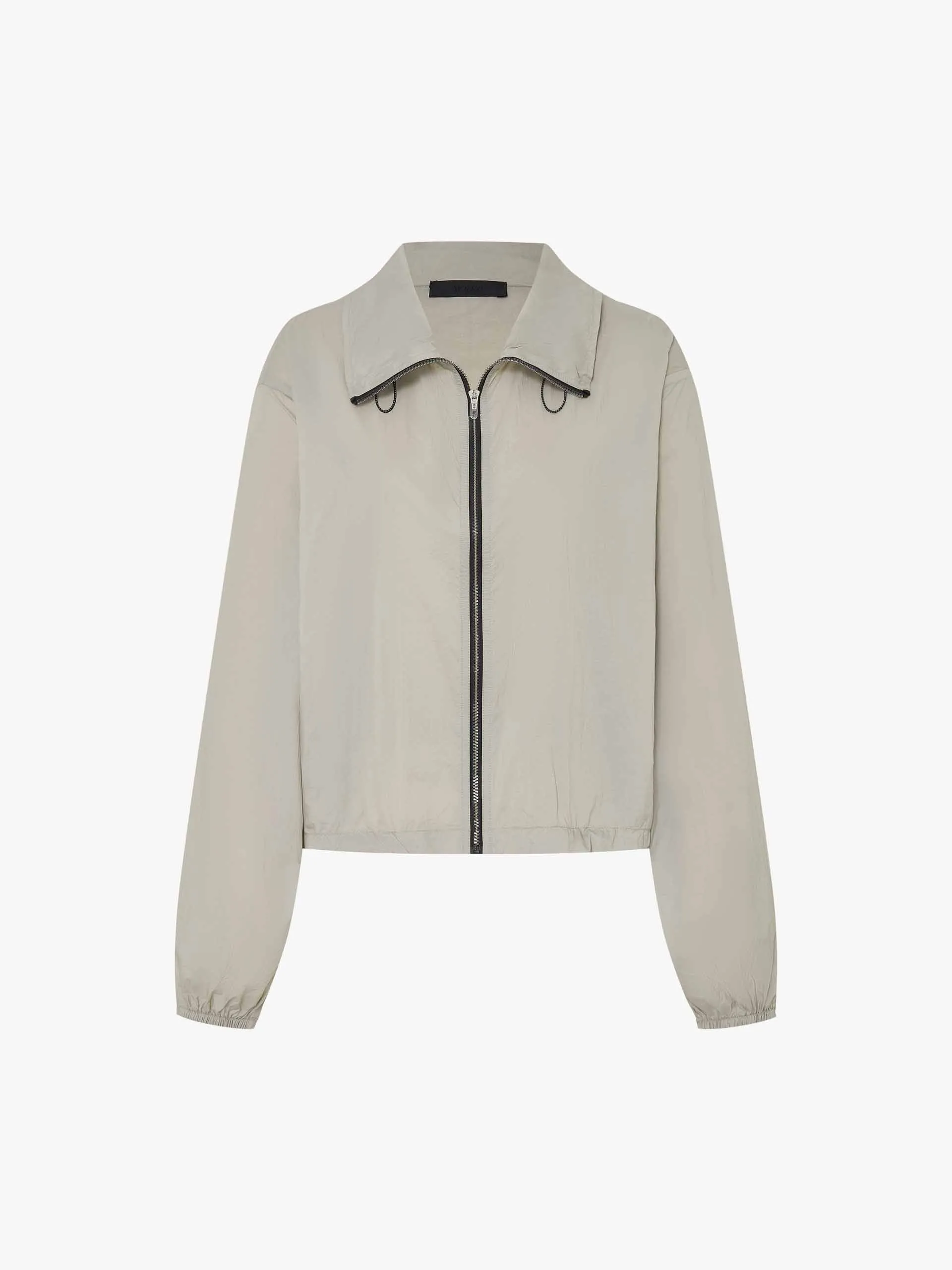 Lightweight Drawstring Cropped Jacket