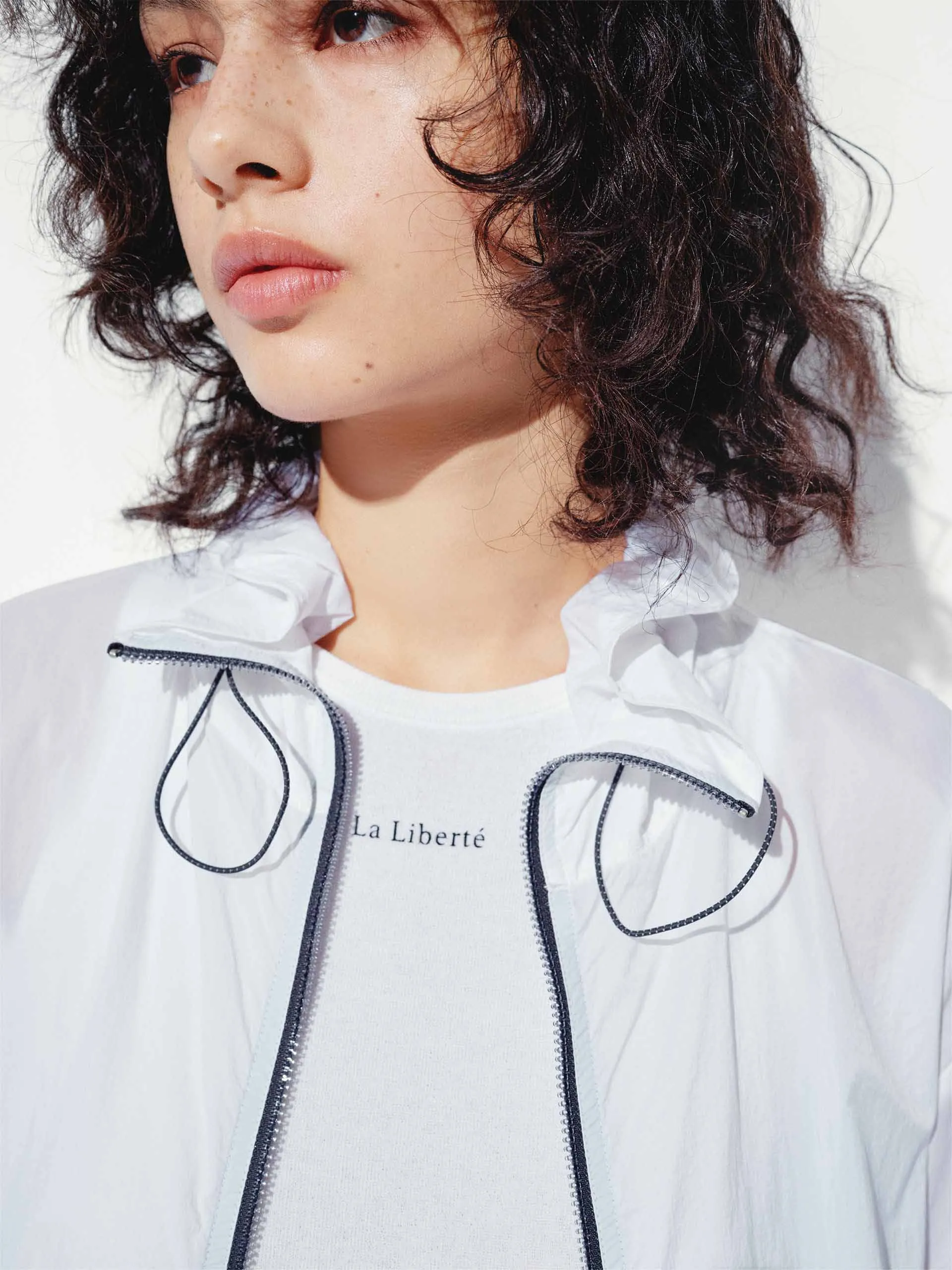 Lightweight Drawstring Cropped Jacket