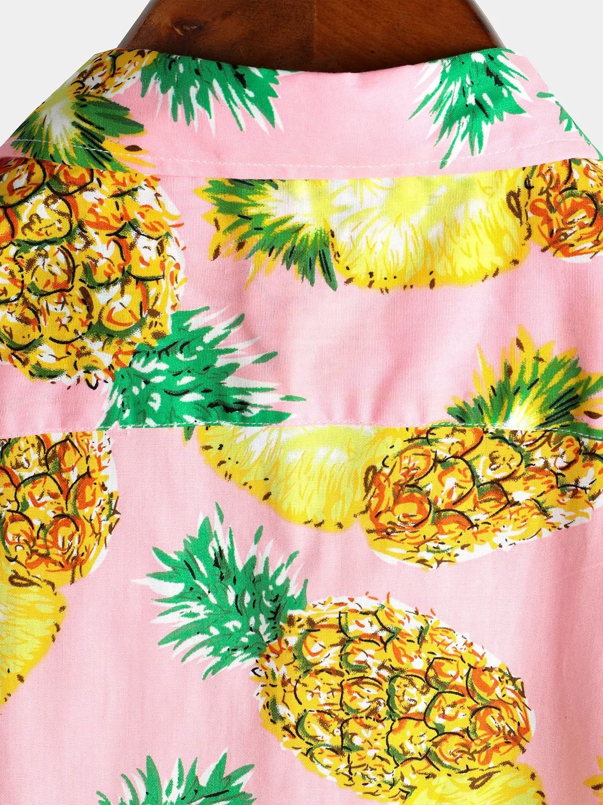 Men's Short Sleeve Pineapple Cotton Shirts
