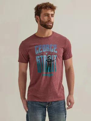 Men's Wrangler 112344152 George Strait Short Sleeve Tee Shirt in Port