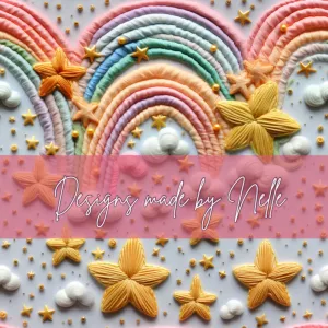Pastel Rainbow Stars 3