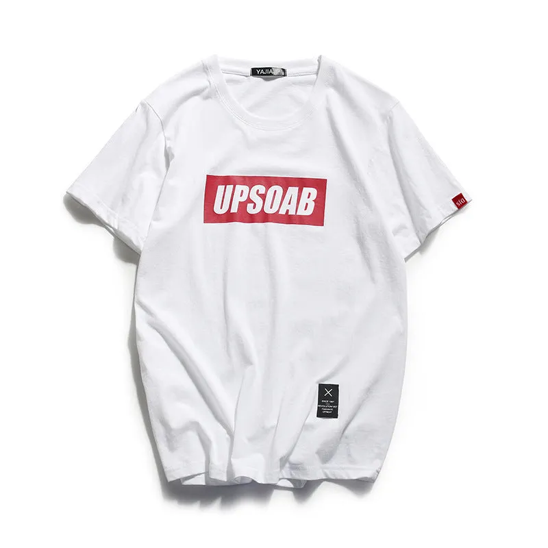 Summer Student Alphabets Short Sleeve T-Shirt White Slim Look Personality Tops TT-Shirt