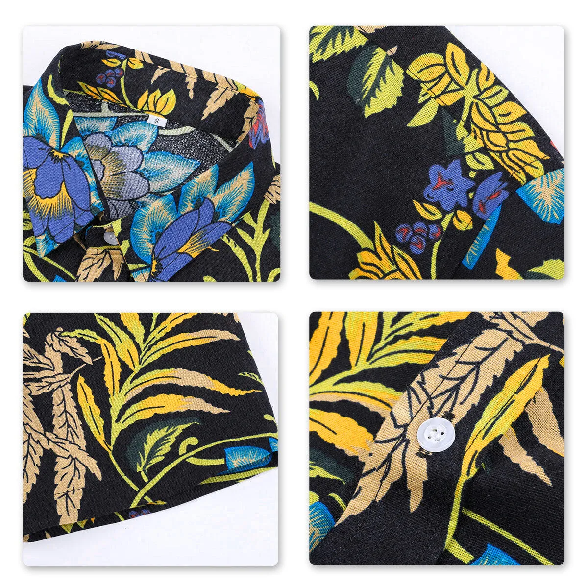 Tropical Floral Print Hawaiian Style 2-Piece Summer Suit