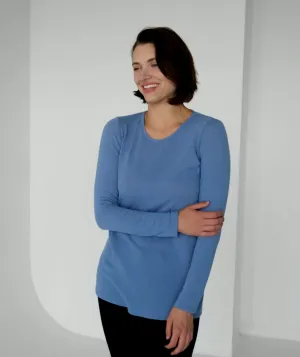 WINSLOW lightweight sweater top in Sky Blue