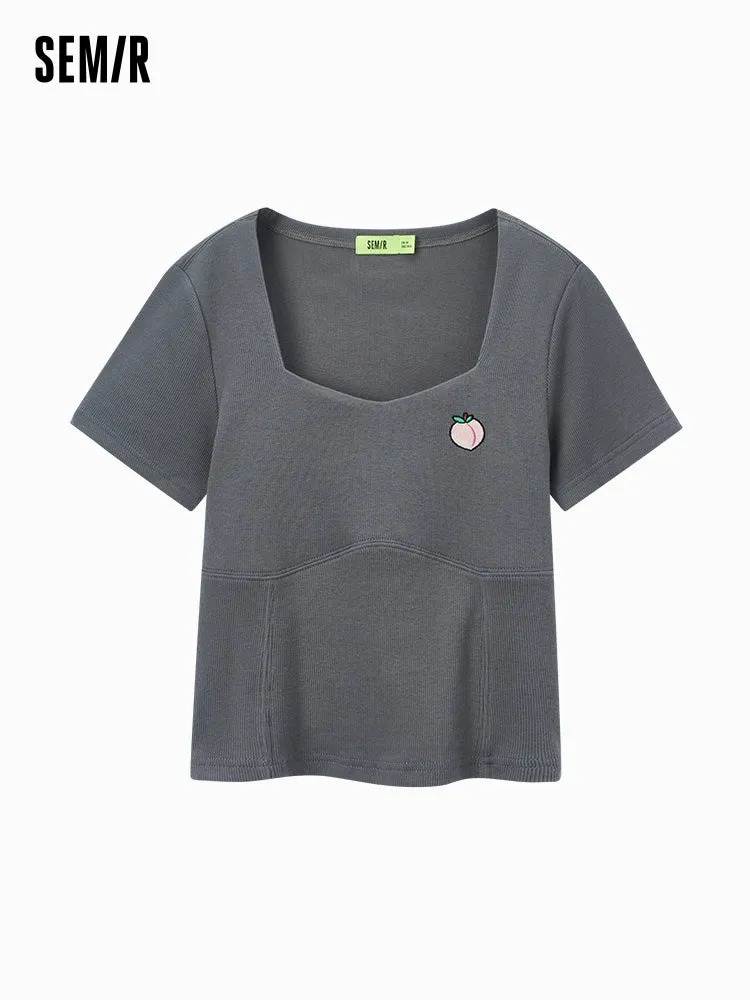 Women's Knitted Other Short- sleeve T-Shirts