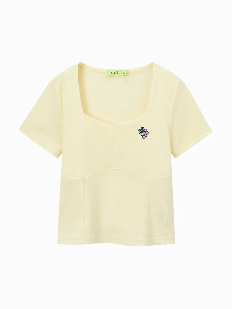 Women's Knitted Other Short- sleeve T-Shirts